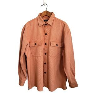 Windsor Lake Heavy Thick Shacket canvas like Shirt nutmeg orange Men’s Large